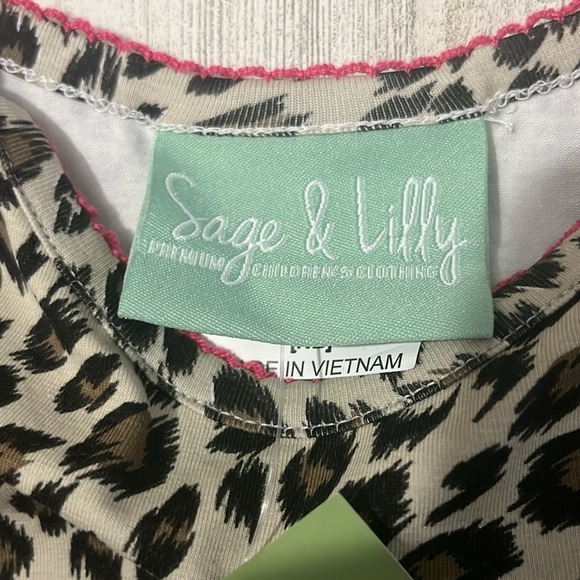 Sage & Lilly Leopard Newborn Sack Dress - Picture 6 of 9